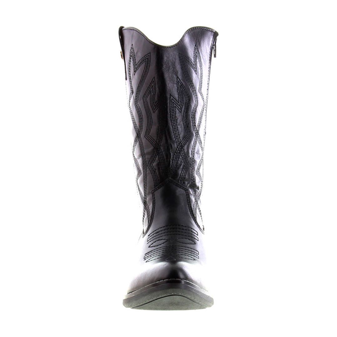 Bota Vaquera Mediana Mujer 96405 Davina Piel Negro