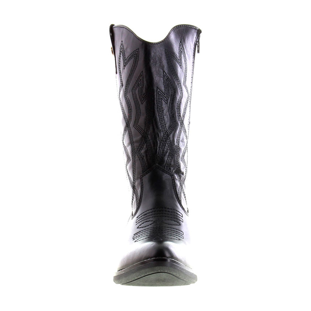 Bota Vaquera de Mujer 96405 Davina Piel Negro