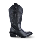 Bota vaquera mediana mujer 96450 negro