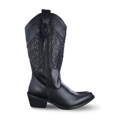 Bota Vaquera Mediana Mujer 96450 Negro