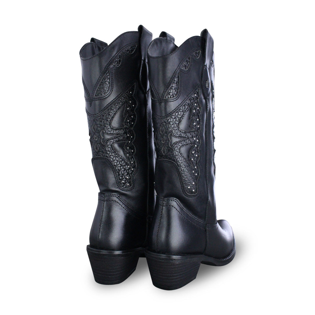 Bota Vaquera Mediana Mujer 96450 Negro