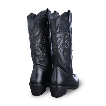 Bota Vaquera Mediana Mujer 96450 Negro