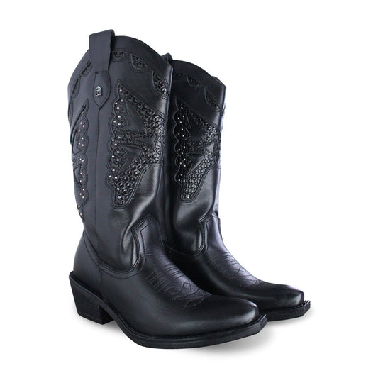 Bota Vaquera Mediana Mujer 96450 Negro