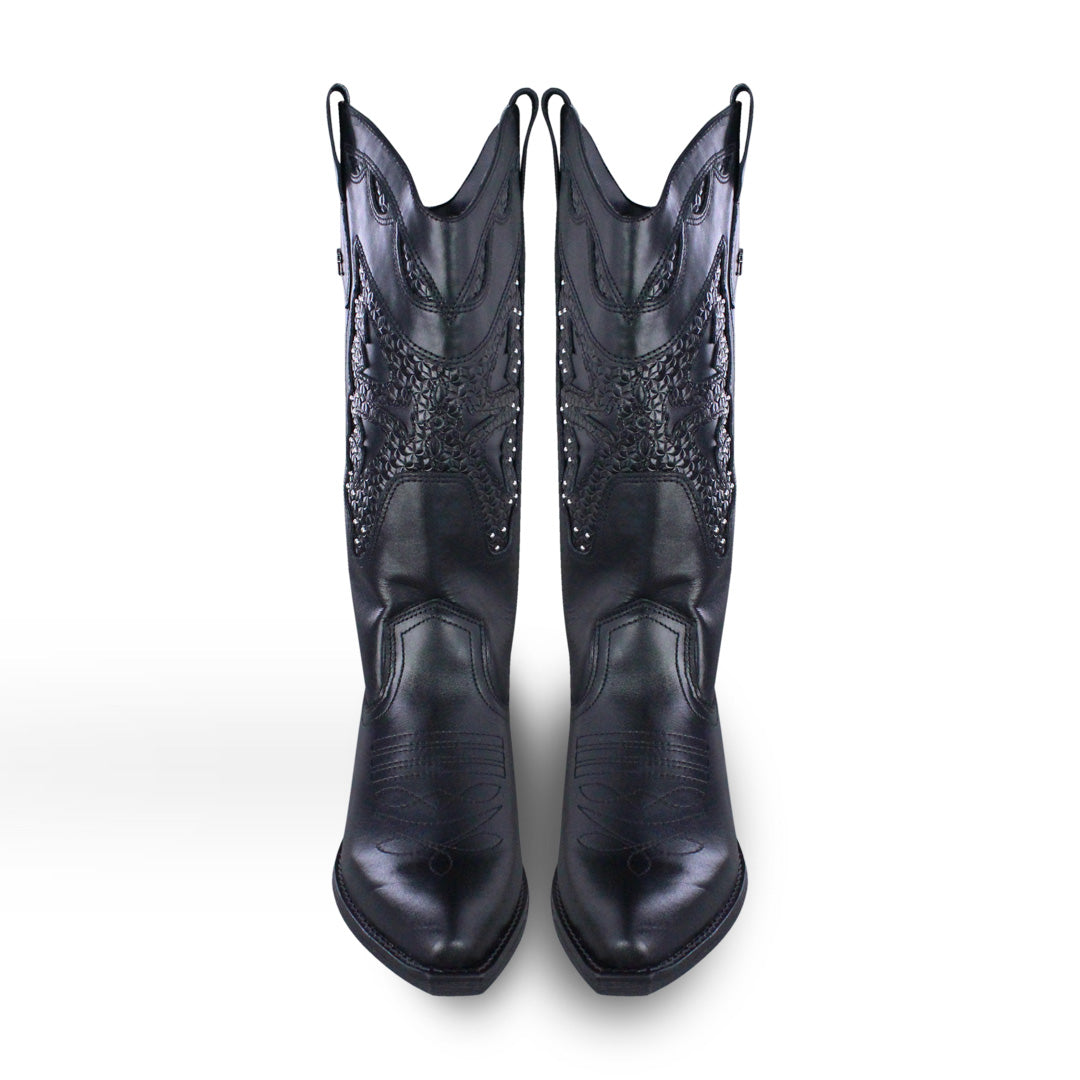 Bota Vaquera Mediana Mujer 96450 Negro