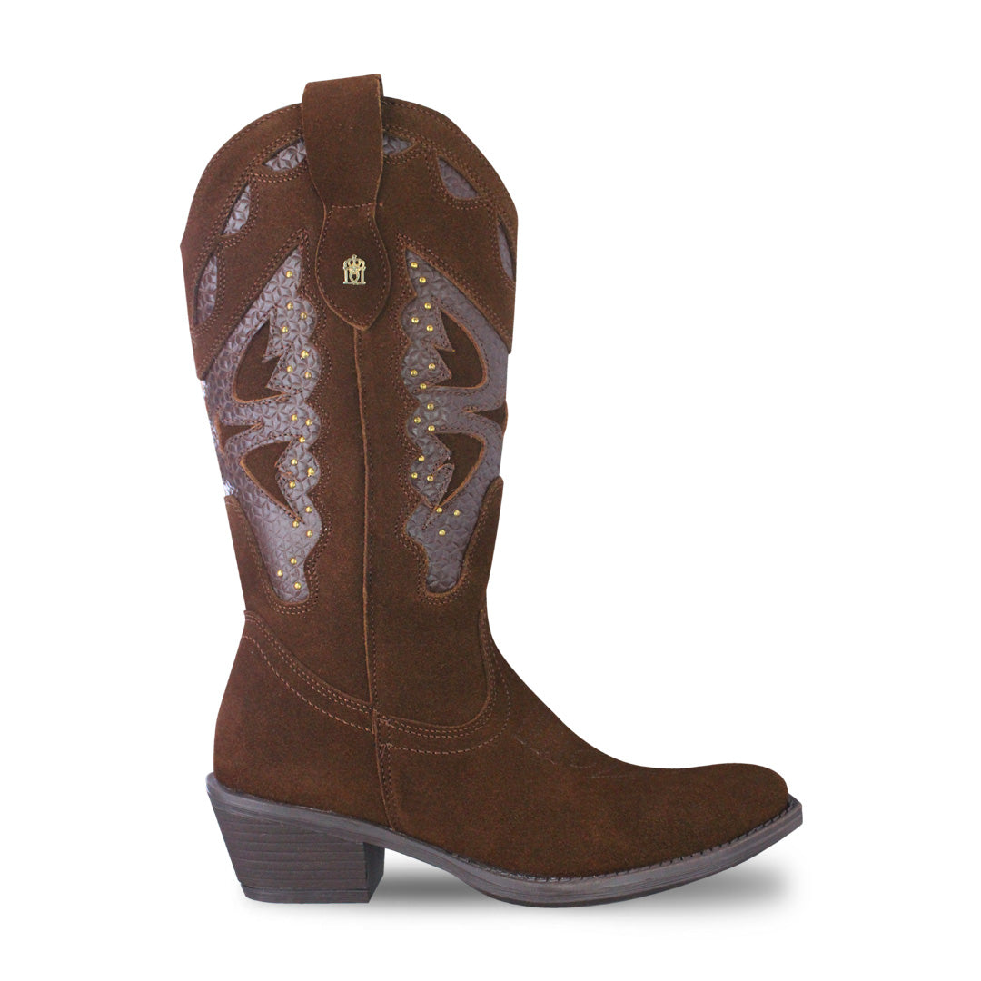 Bota vaquera Mujer 96450 Janet Piel Avellana