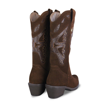 Bota vaquera Mujer 96450 Janet Piel Avellana