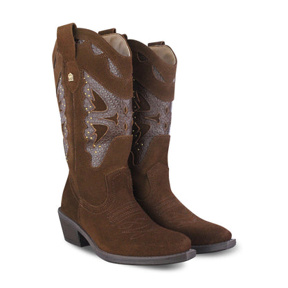 Bota vaquera Mujer 96450 Janet Piel Avellana