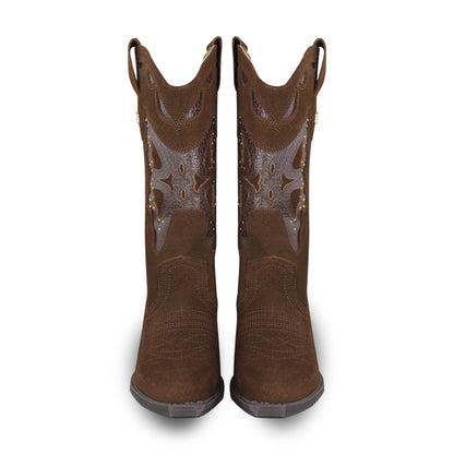 Bota vaquera Mujer 96450 Janet Piel Avellana