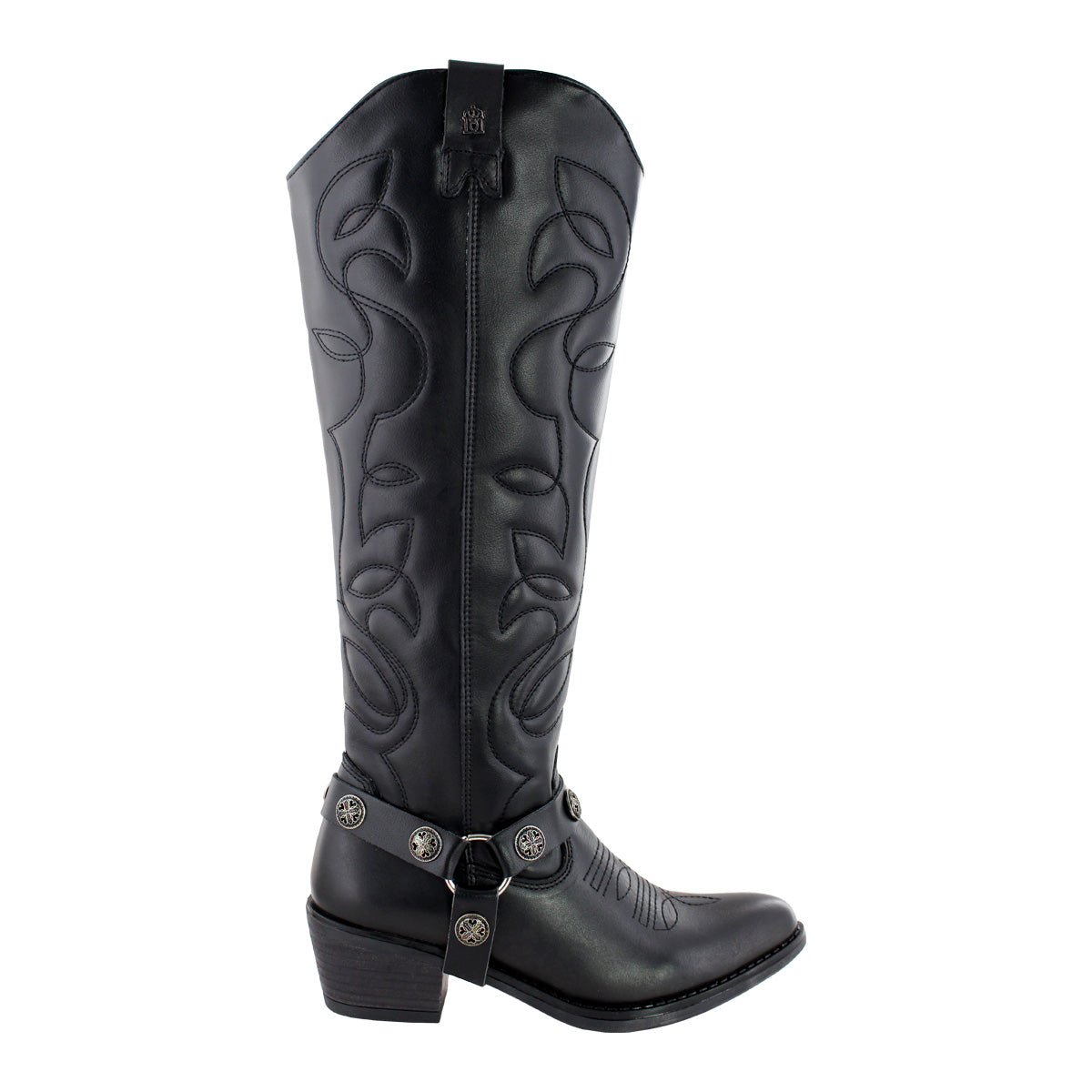 Bota Vaquera Alta Mujer 96501 Davina Piel Negra
