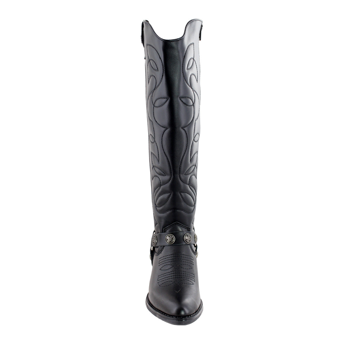 Bota Vaquera Alta Mujer 96501 Davina Piel Negra