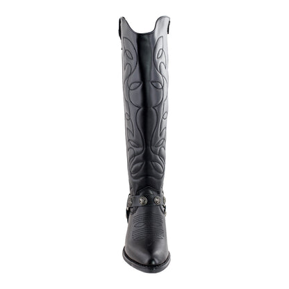 Bota Vaquera Alta Mujer 96501 Davina Piel Negra