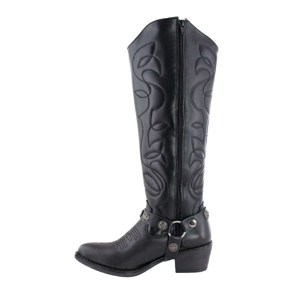 Bota Vaquera Alta Mujer 96501 Davina Piel Negra