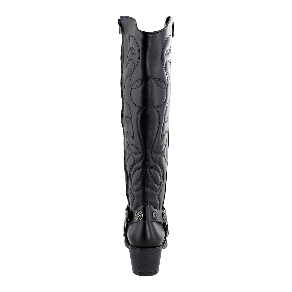 Bota Vaquera Alta Mujer 96501 Davina Piel Negra