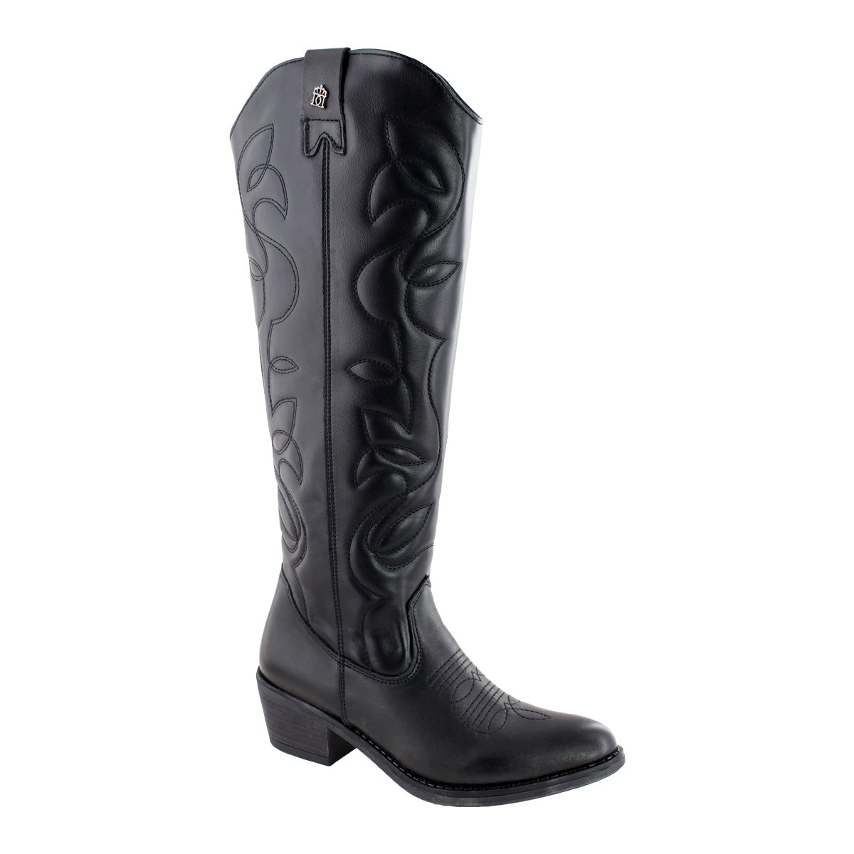 Bota Vaquera Alta Mujer 96501 Davina Piel Negra