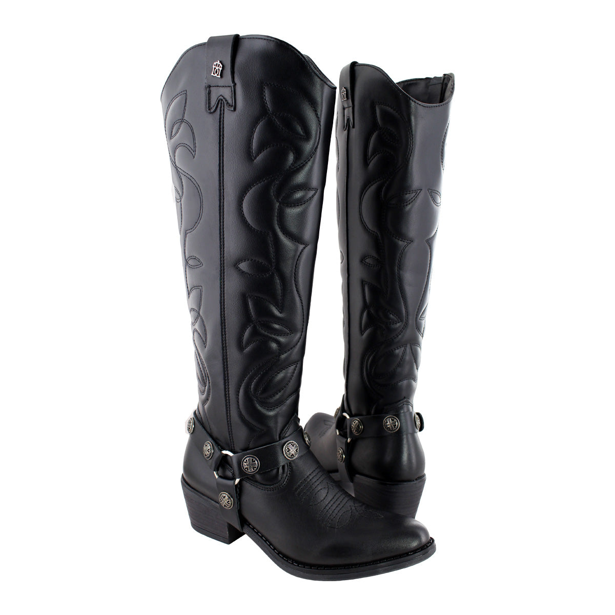 Bota Vaquera Alta Mujer 96501 Davina Piel Negra