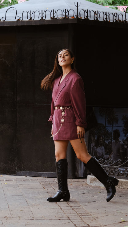 Bota Vaquera Alta Mujer 96501 Davina Piel Negra