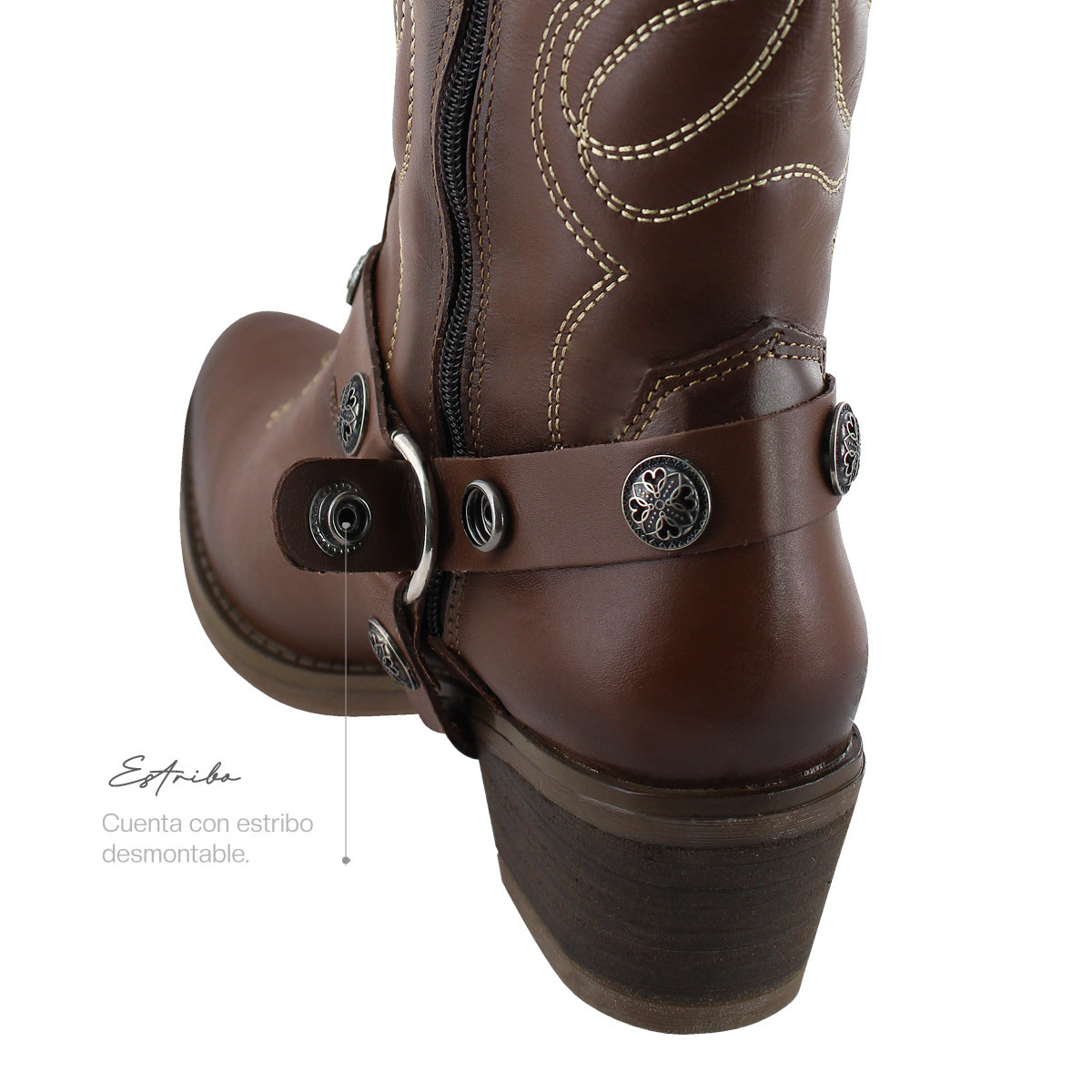 Bota Vaquera Alta Mujer 96503 Piel Davina Shedrón