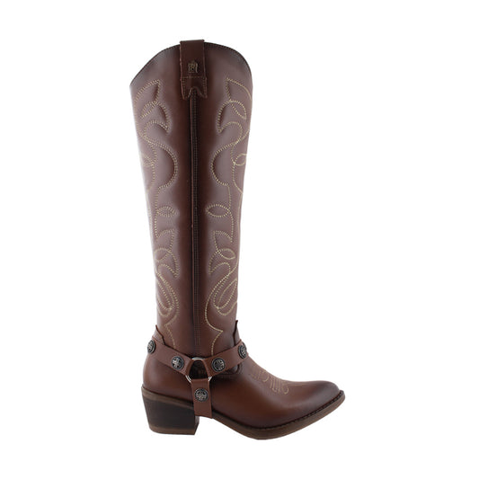 Bota Alta Vaquera Dama 96503 Piel Davina Shedrón