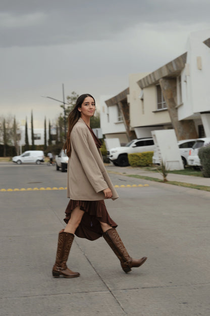 Bota Vaquera Alta Mujer 96503 Piel Davina Shedrón