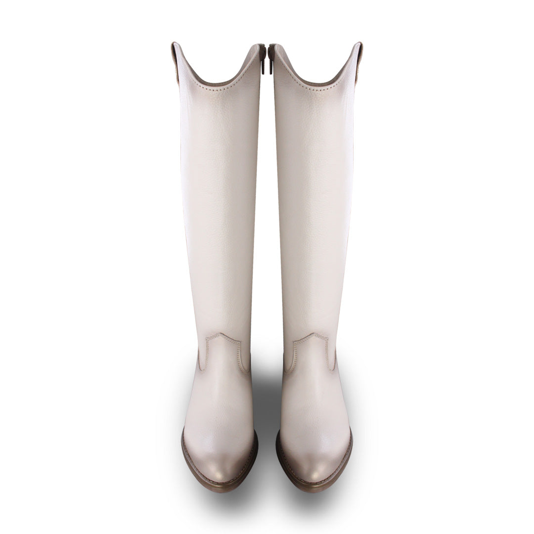 Rosa 96505 Bota Vaquera Alta Piel Marfil, vista 5