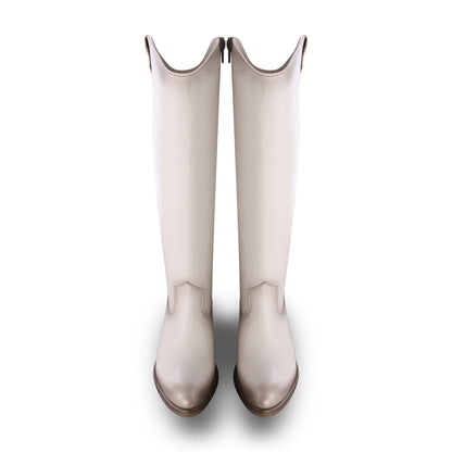 Rosa 96505 Bota Vaquera Alta Piel Marfil, vista 5
