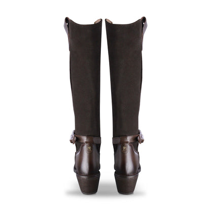 Bota Vaquera Alta Mujer 96506 Piel Davina Madera