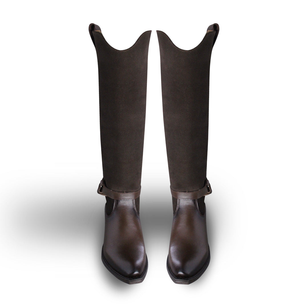 Bota Vaquera Alta Mujer 96506 Piel Davina Madera