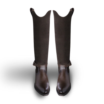 Bota Vaquera Alta Mujer 96506 Piel Davina Madera