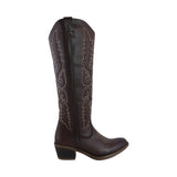 Bota vaquera alta mujer 96533 davina piel brandy