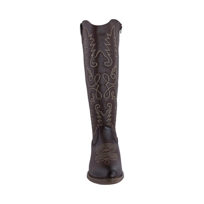 Bota Vaquera Alta Mujer 96533 Davina Piel Brandy