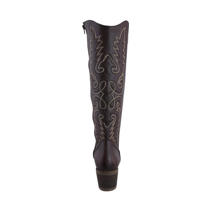 Bota Vaquera Alta Mujer 96533 Davina Piel Brandy