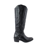 Bota vaquera alta mujer 96534 davina piel negra