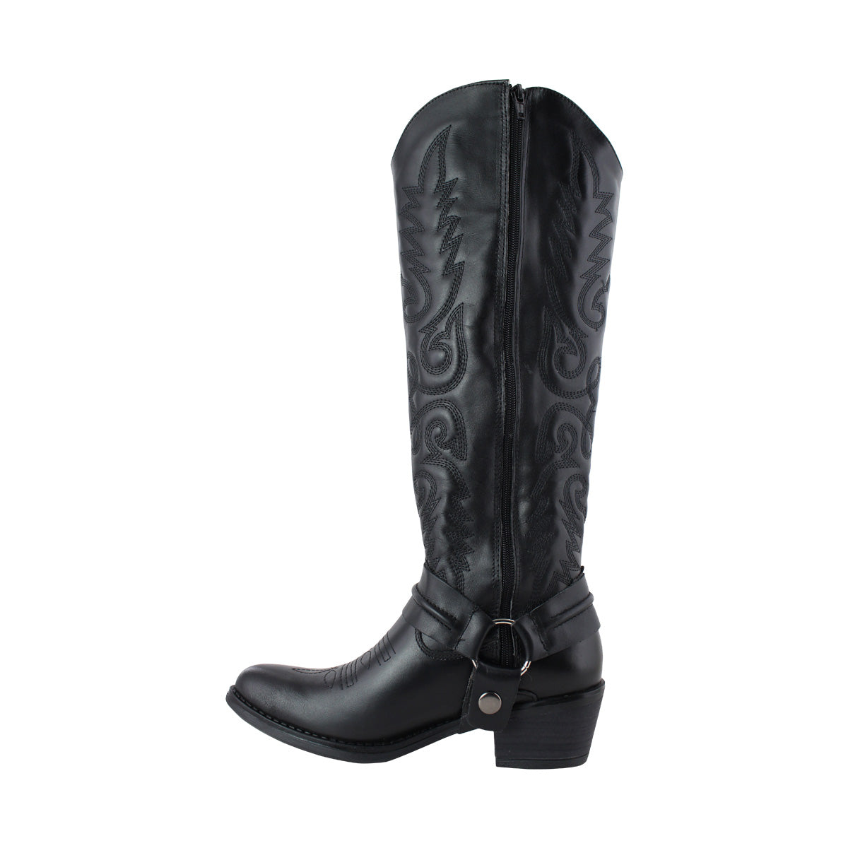 Bota Vaquera Alta Mujer 96534 Davina Piel Negra