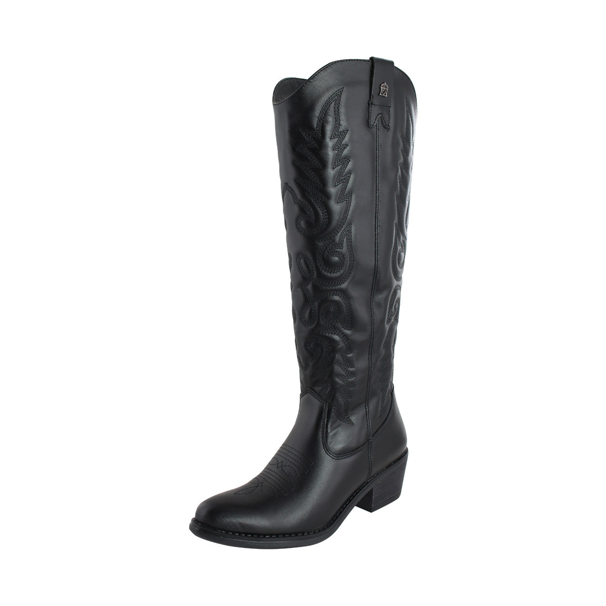 Bota Vaquera Alta Mujer 96534 Davina Piel Negra
