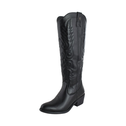 Bota Vaquera Alta Mujer 96534 Davina Piel Negra