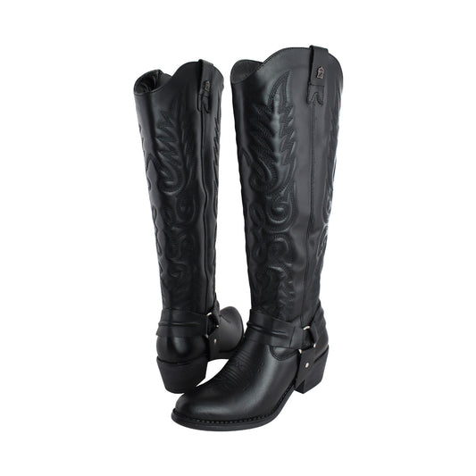 Bota Vaquera Alta Mujer 96534 Davina Piel Negra