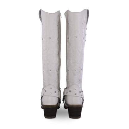 Bota Vaquera Alta Mujer 96540 Davina Piel Marfil