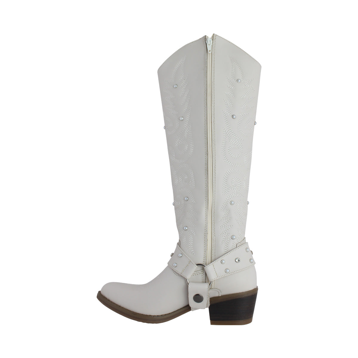 Bota Vaquera Dama 96540 Carlota Piel Marfil