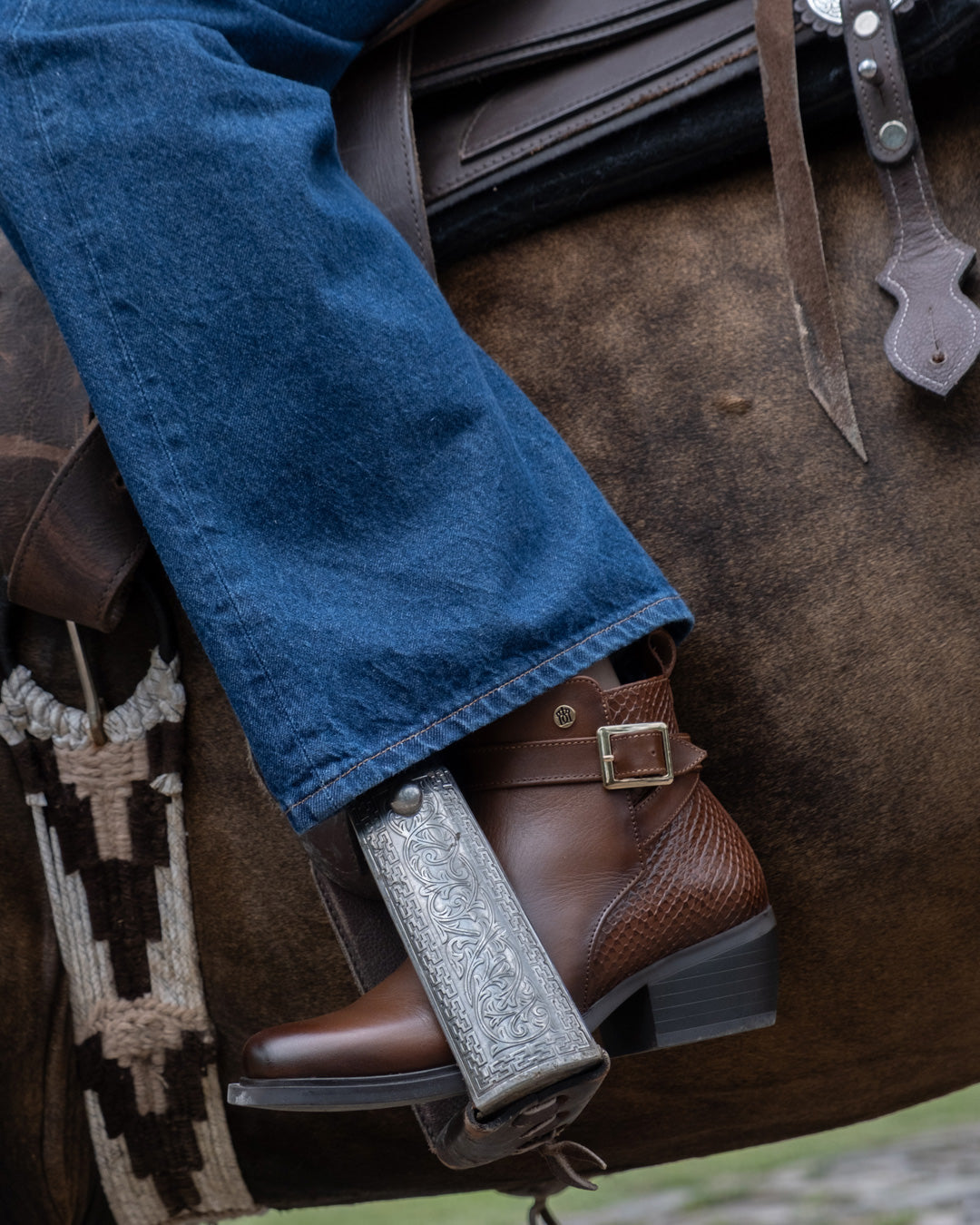 Botín Vaquero Mujer 97001 Piel Davina Shedrón