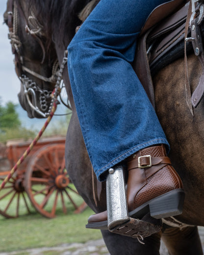 Botín Vaquero Mujer 97001 Piel Davina Shedrón