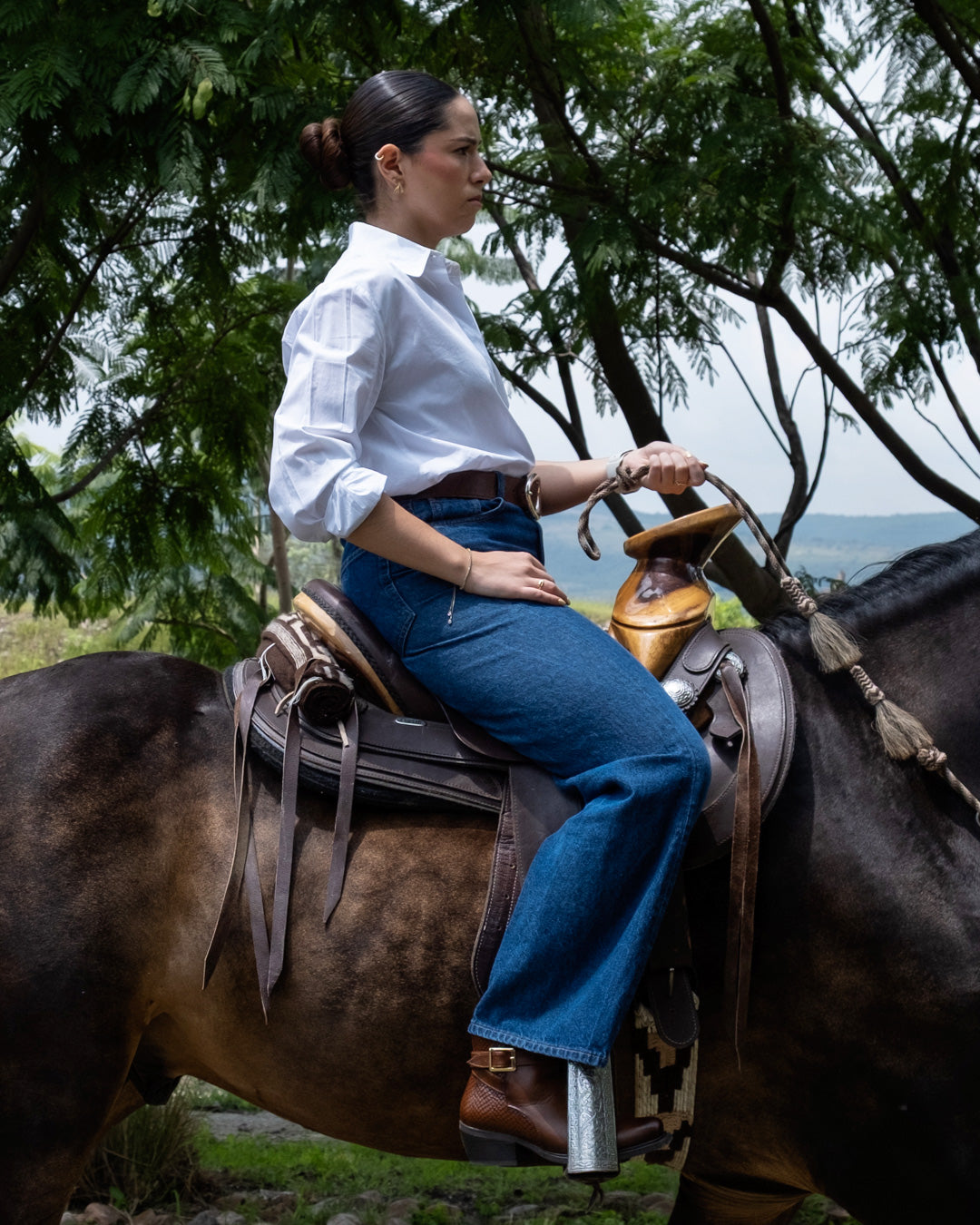 Botín Vaquero Mujer 97001 Piel Davina Shedrón