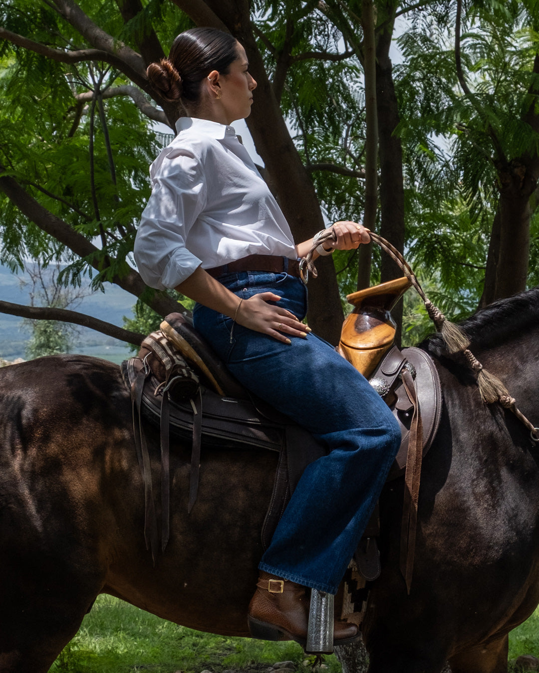 Botín Vaquero Dama 97001 Piel Davina Shedrón