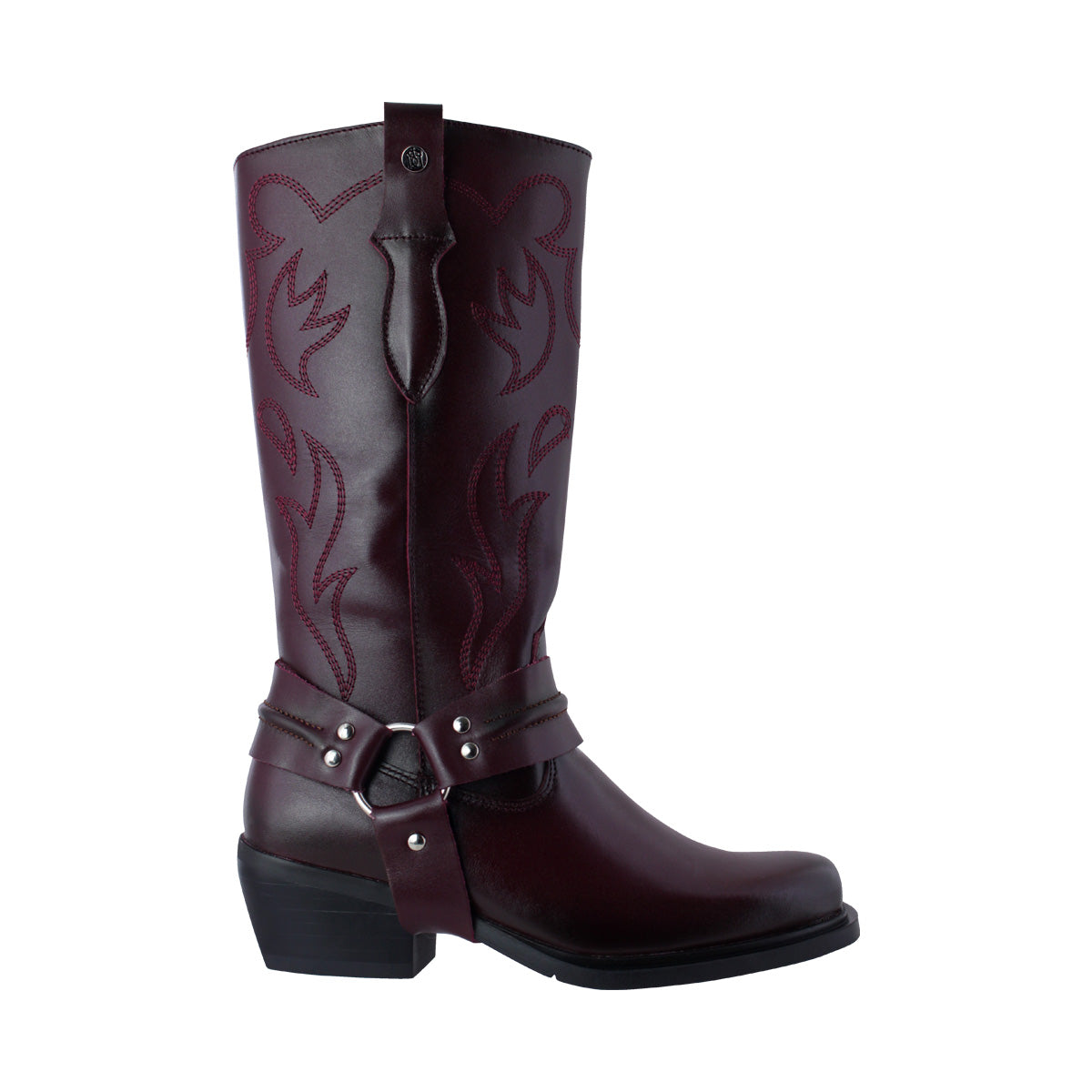 Bota Vaquera Mediana Mujer 97400 Davina Piel Vino