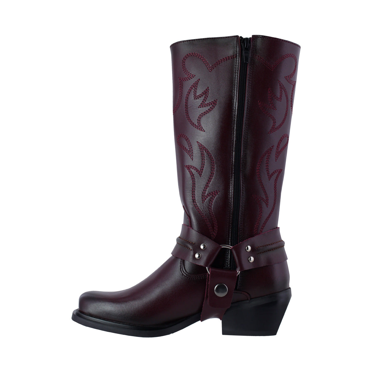 Bota Vaquera Mediana Mujer 97400 Davina Piel Vino