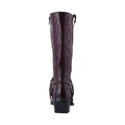 Bota Vaquera Mediana Mujer 97400 Davina Piel Vino
