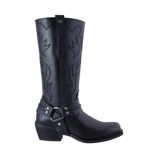 Bota Vaquera Dama 97400 Davina Piel Negra