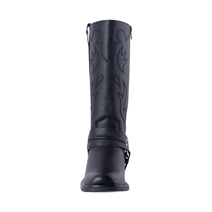 Bota Vaquera Mediana Mujer 97400 Davina Piel Negra