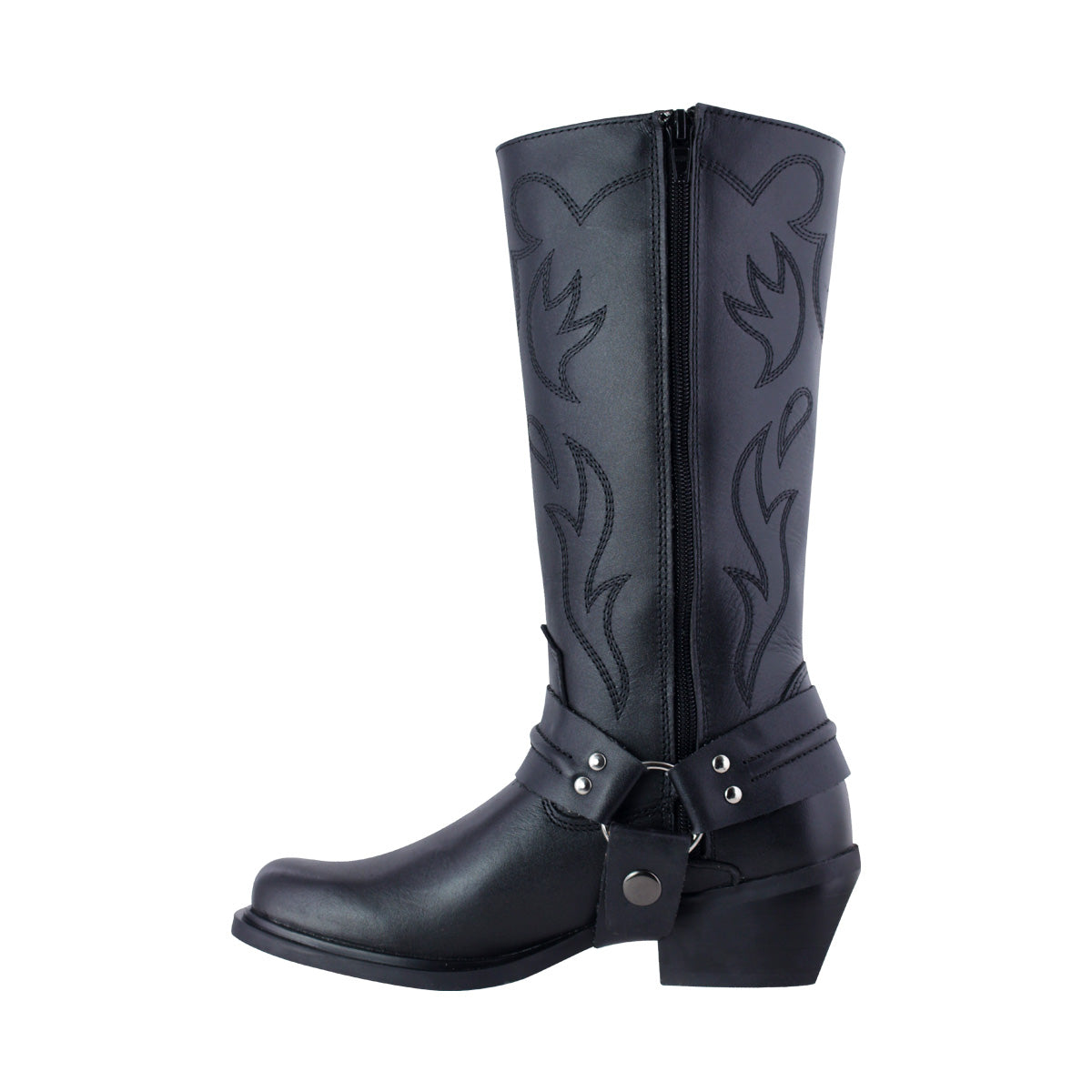 Bota Vaquera Mediana Mujer 97400 Davina Piel Negra