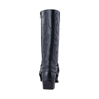 Bota Vaquera Mediana Mujer 97400 Davina Piel Negra