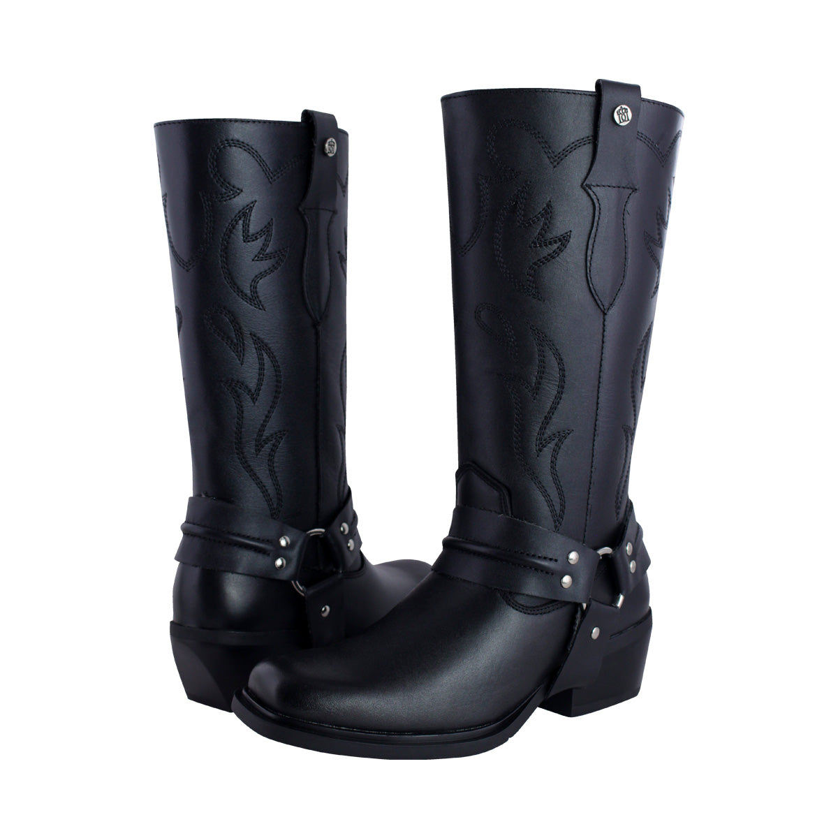 Bota Vaquera Mediana Mujer 97400 Davina Piel Negra